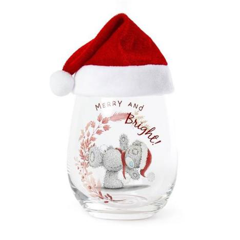 Stemless Wine Glass, Santa Hat & Bottle Stopper Me to You Gift Set Extra Image 2
